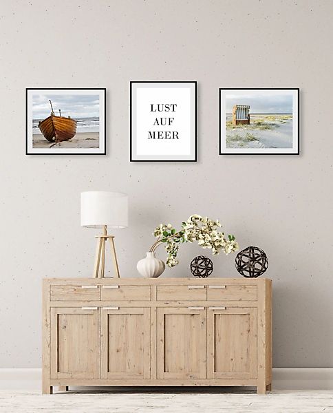 queence Bild »Lust auf Meer und Sylt«, Strand-Deutschland-Schriftzug-Meer-M günstig online kaufen