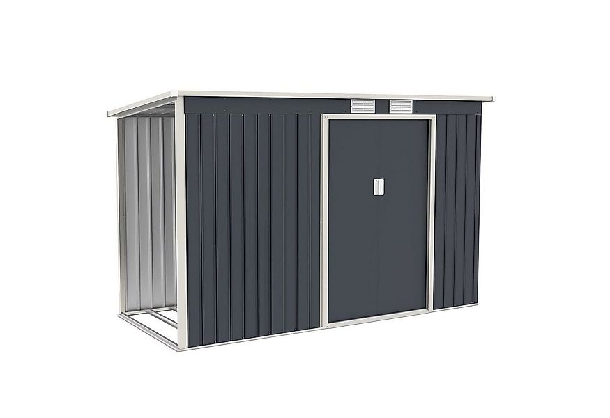 Juskys Gartenhaus M links, BxT: 278x130 cm, mit Holzunterstand links & Fund günstig online kaufen