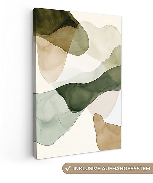 OneMillionCanvasses® Leinwandbild Japandi - Abstrakt - Grün, Fotodruck (1 S günstig online kaufen