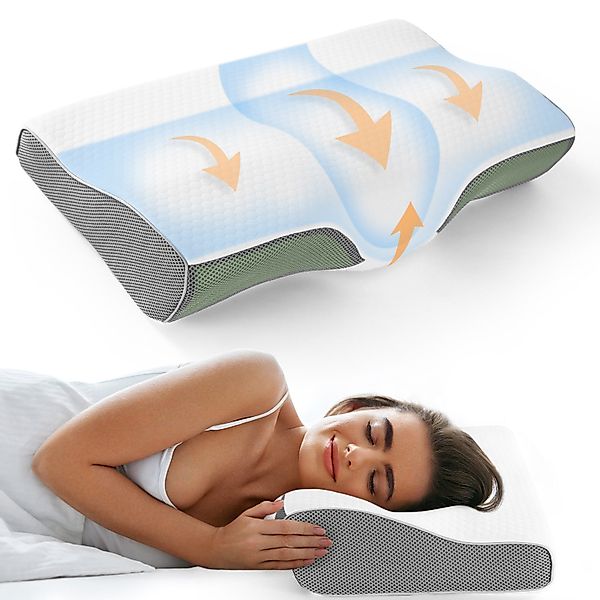 Elegear Nackenstützkissen 50x30/60x34cm Memory Foam Nackenkissen, günstig online kaufen