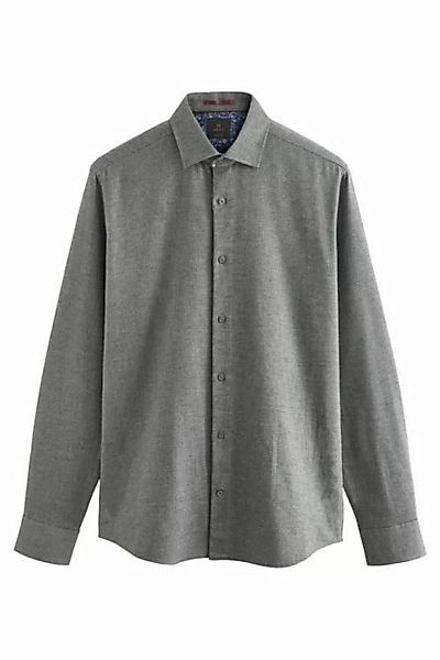 Next Langarmhemd Slim Fit Hemd mit Besatz und einfachen Manschetten (1-tlg) günstig online kaufen