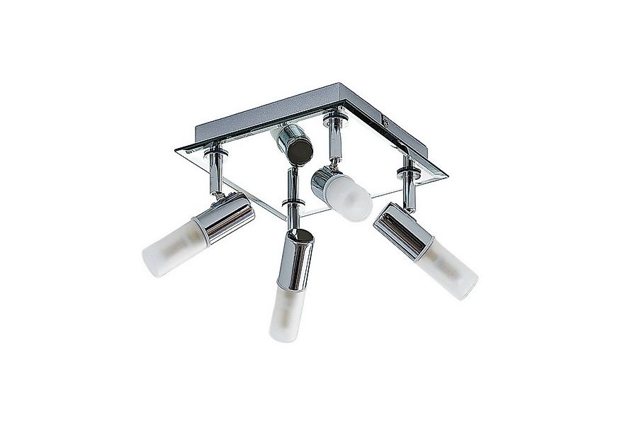 Lindby Deckenleuchten Zela, Metall, Chrom IP44, 4 x 8 W LED günstig online kaufen