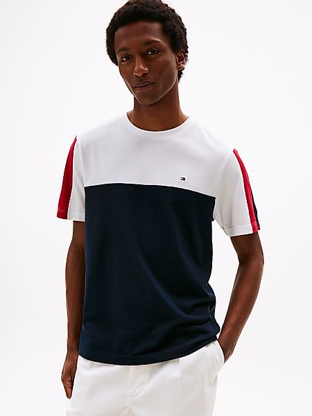 Tommy Hilfiger T-Shirt "GLOBAL STRIPE COLOURBLOCK TEE" im modischen Colorbl günstig online kaufen