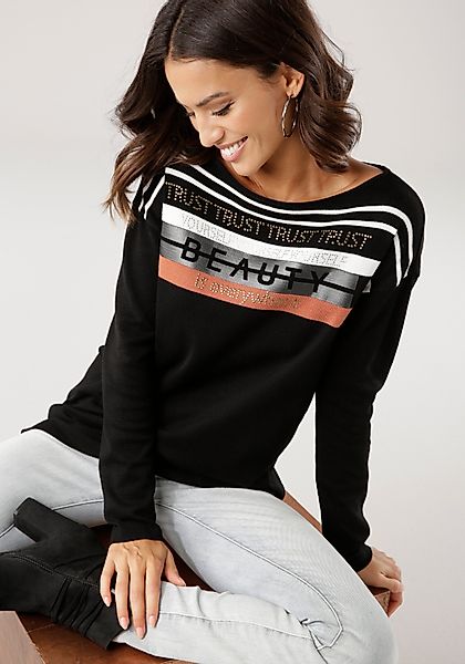 Laura Scott Strickpullover in Streifen-Design mit günstig online kaufen
