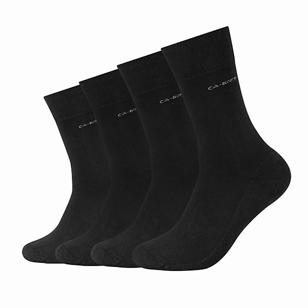 Camano Unisex Socken - Walk Socks, einfarbig, 4er Pack Schwarz 39-42 günstig online kaufen