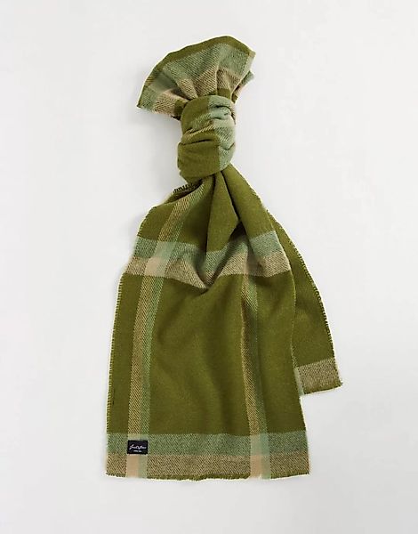 Jack & Jones – Karierter Schal in Olivgrün günstig online kaufen