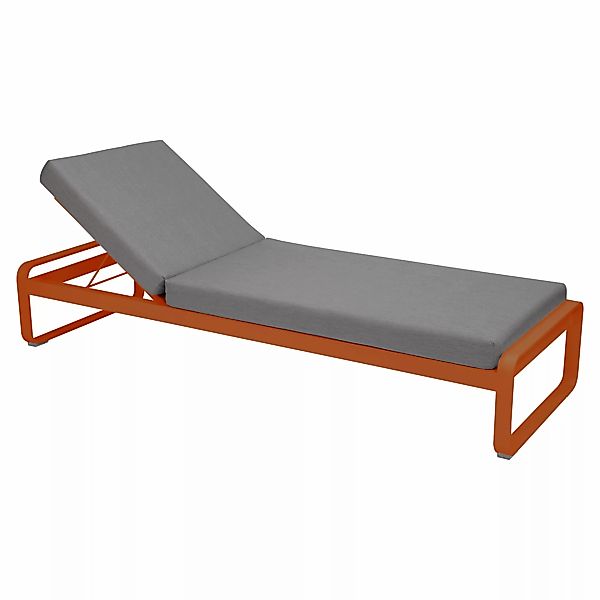 Bellevie Komfort-Sonnenliege E2 Kandierte Orange 79 Flanellgrau günstig online kaufen