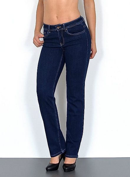 ESRA Straight-Jeans High Waist Straight Fit Jeans Damen Gerader Schnitt bis günstig online kaufen