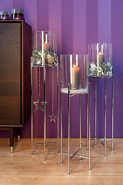 ODEON stabiles Standwindlicht mit Vase günstig online kaufen