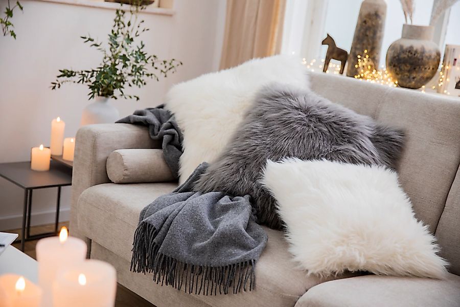 Biederlack Plaid »Plaid Soft Impression im Doubleface-Look«, Wolle-Kaschmir günstig online kaufen