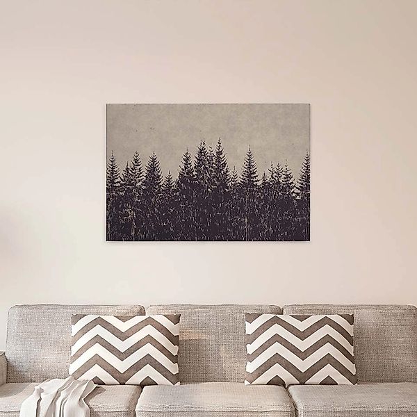 A.S. Création Leinwandbild "black forest" Kunst  Wald 1 Stk. tlg. Wald Bild günstig online kaufen