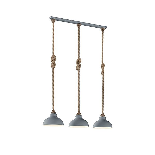 Lindby Pendelleuchte Chaby 9624942 Retro Vintage Antik in Alu aus Metall 3- günstig online kaufen