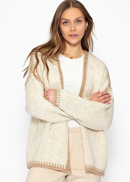SASSYCLASSY Cardigan Lässige Strickjacke mit markanten günstig online kaufen