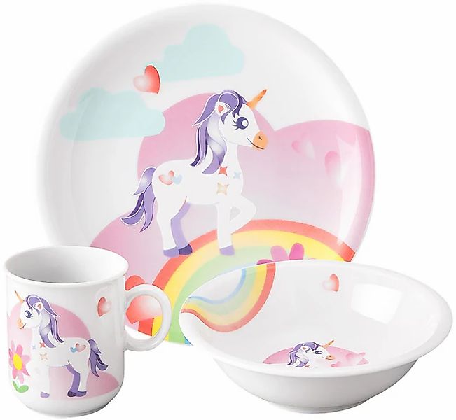 Seltmann Weiden Kindergeschirr-Set »Compact Mein kleines Einhorn«, (Set, 3 günstig online kaufen