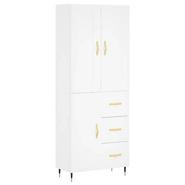 vidaXL Highboard Weiß 69,5x34x180 cm Holzwerkstoff 3199793 günstig online kaufen