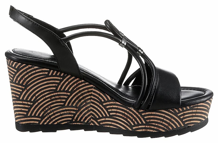 MARCO TOZZI Keilsandalette, Sommerschuh, Sandale, Keilabsatz, in veganer Ve günstig online kaufen