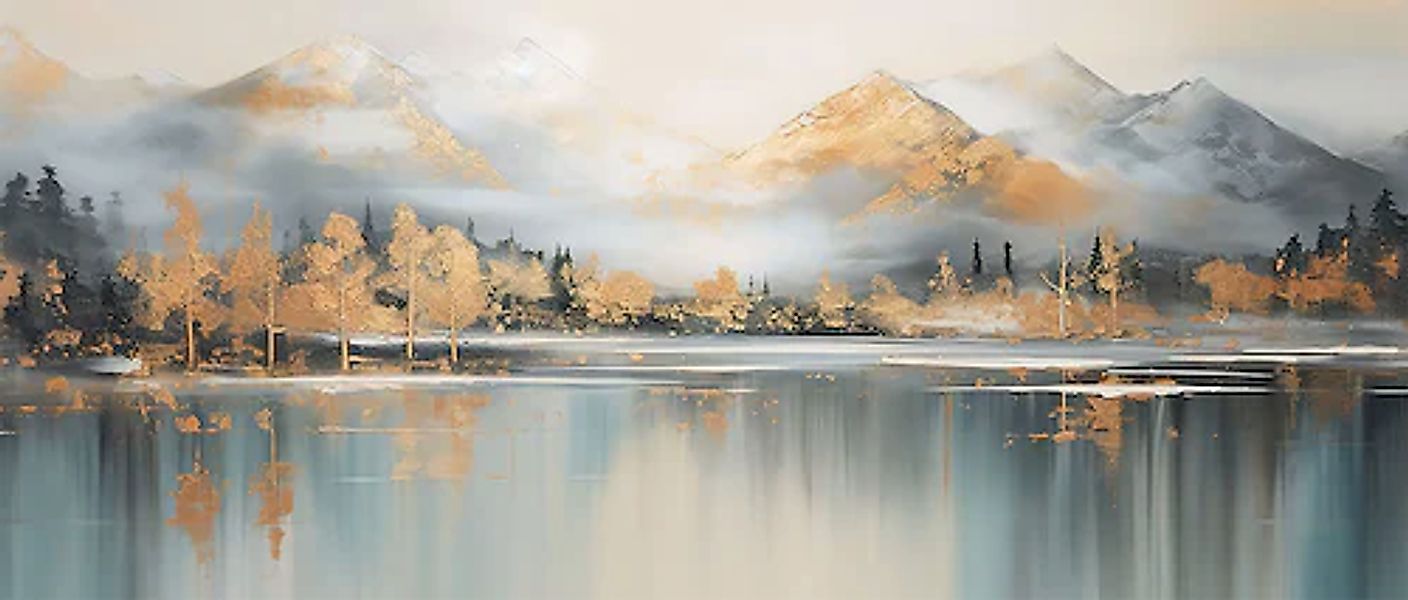 Bönninghoff Leinwandbild, Berge-Landschaft-See-Seebilder-Natur-Abstrakte-Ab günstig online kaufen