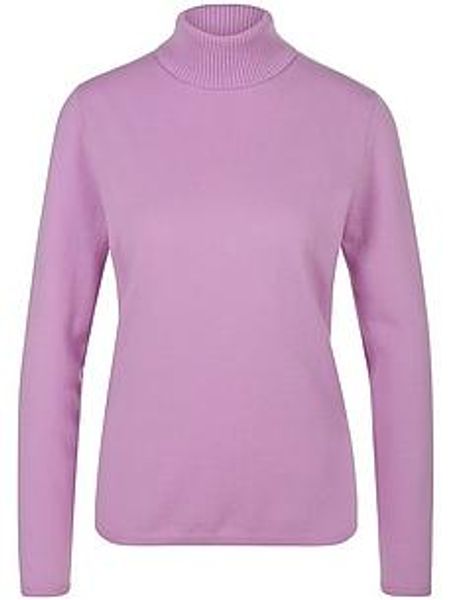 Rollkragen-Pullover aus Schurwolle und Kaschmir Peter Hahn lila günstig online kaufen