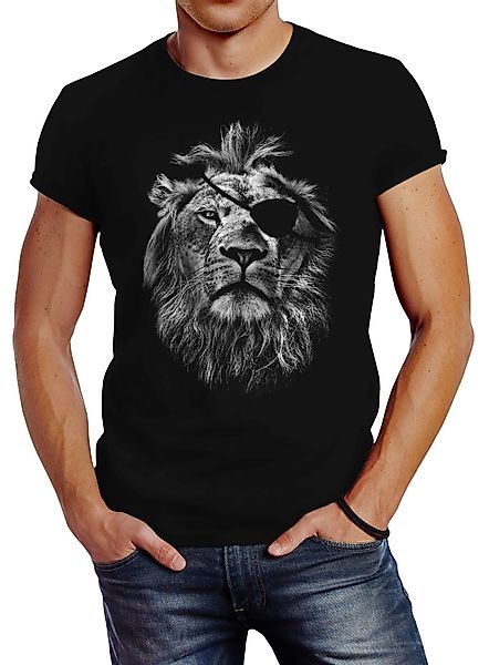 Neverless Print-Shirt Cooles Herren T-Shirt Löwe günstig online kaufen
