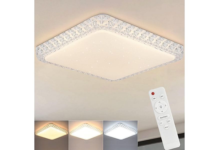 ZMH LED Deckenleuchte Sternenhimmel Dimmbar Ø30cm Modern mit Fernbedienung günstig online kaufen