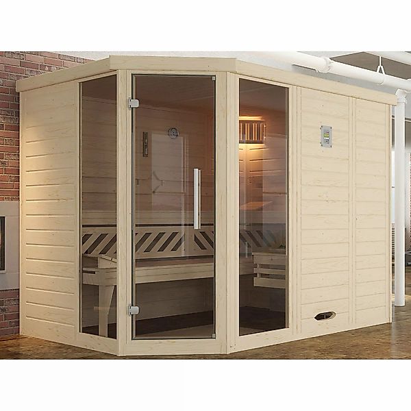 Weka Elementsauna 528 OS Set Gr. 2 mit Glastür und 2 Fensterelementen günstig online kaufen