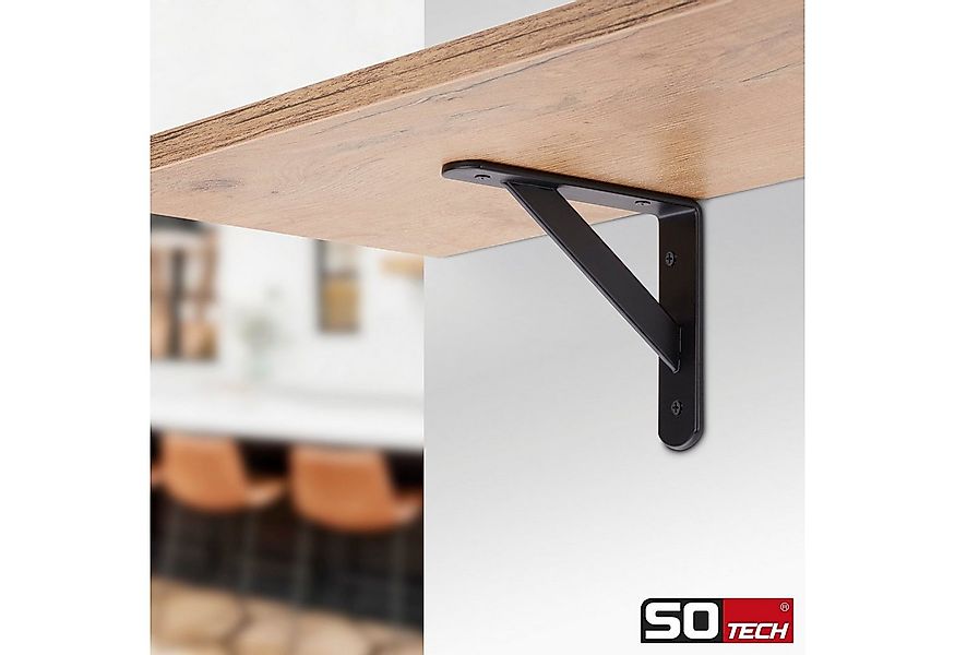 SO-TECH® Wandregalhalter Schwerlast-Konsole Regalkonsole BLACKLINE I schwar günstig online kaufen
