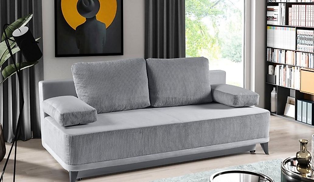 WERK2 Schlafsofa »Rosso Breite 204, Liegefläche 140/200cm. aktueller Cord M günstig online kaufen