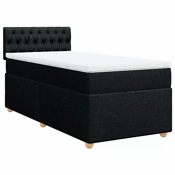 vidaXL Bett Boxspringbett mit Matratze Schwarz günstig online kaufen