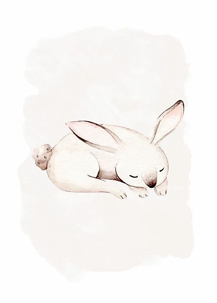 Komar Bild "Sleepy Bunny" Natur 1 Stk. tlg. Wandbild zur Dekoration - ohne günstig online kaufen