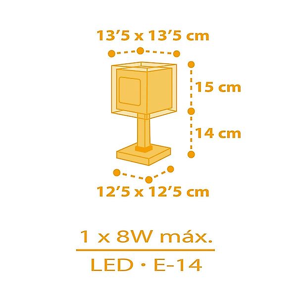 Tischleuchte My Farm in Mehrfarbig und Weiß E14 günstig online kaufen