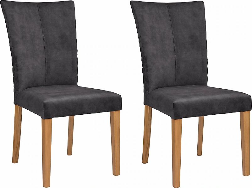 Leonique Esszimmerstuhl "Vence" (Set) 2 Stk. Samtvelours mit Rautensteppung günstig online kaufen
