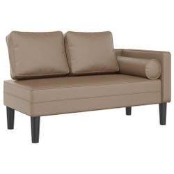 vidaXL Chaiselongue Chaiselongue mit Kissen Cappuccino günstig online kaufen