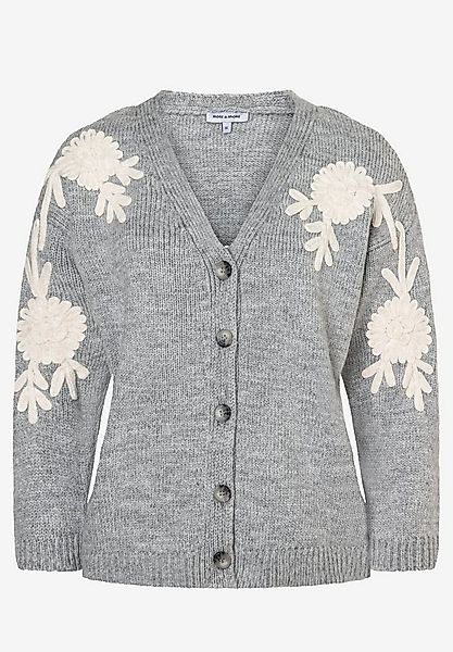 MORE&MORE Strickjacke Cardigan with Flower günstig online kaufen