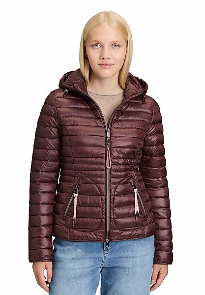 Cartoon Steppjacke "Damen mit Reißverschlusstaschen" mit Kapuze günstig online kaufen