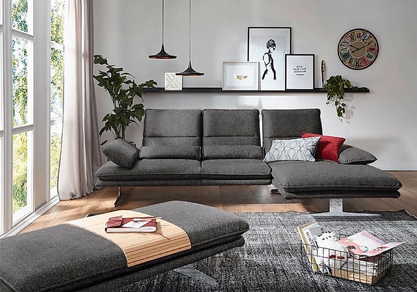 W.SCHILLIG Ecksofa »broadway, Designsofa mit tollem Sitzkomfort, L-Form«, S günstig online kaufen
