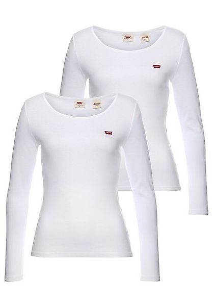 Levi's® Langarmshirt LS 2 Pack Tee (Packung, 2-tlg) mit Batwing Logo-Sticke günstig online kaufen