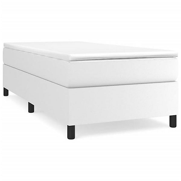vidaXL Bettgestell, Bettrahmen Weiß 90x190 cm Kunstleder günstig online kaufen