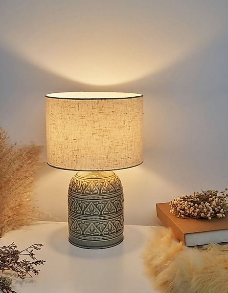 Pauleen Tischleuchte Tender Pearl max20W Beige 230V Stoff/Keramik, Ein-/Aus günstig online kaufen