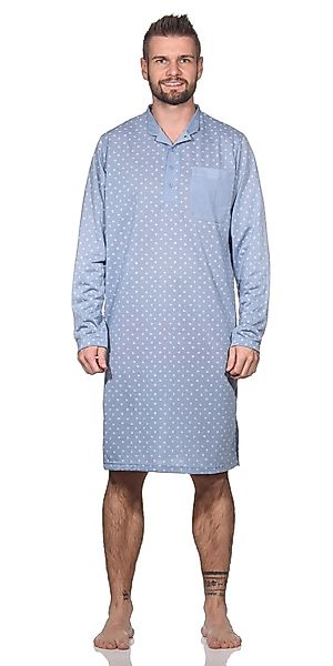 EloModa Nachthemd Herren Nachthemd langarm Sleepshirt günstig online kaufen