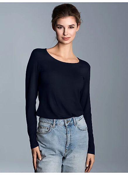 Trigema Longsleeve "TRIGEMA Shirt aus Viskose Langarm", (1 tlg.) günstig online kaufen