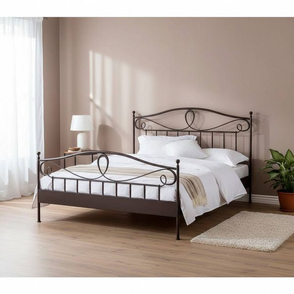 Metallbett in Dunkelbraun orientalischen Look günstig online kaufen