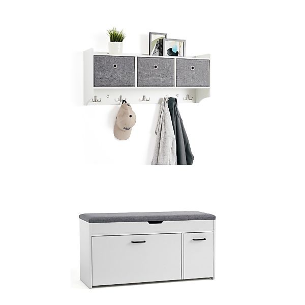 Mondeer Garderoben-Set (2-St), Garderobe mit Schuhbank, günstig online kaufen