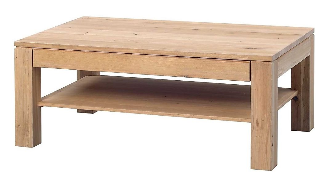 M2 Kollektion Couchtisch BJÖRN, Wildeiche massiv, 105 x 65 cm, mit Schublad günstig online kaufen