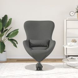 vidaXL Sessel Ei-Stuhl Dunkelgrau Stoff (1-St) günstig online kaufen