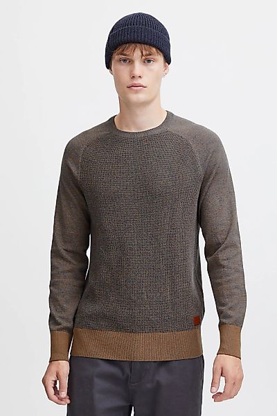 Blend Rundhalspullover "BHGandolf" Strickpullover mit farblich abgesetzten günstig online kaufen