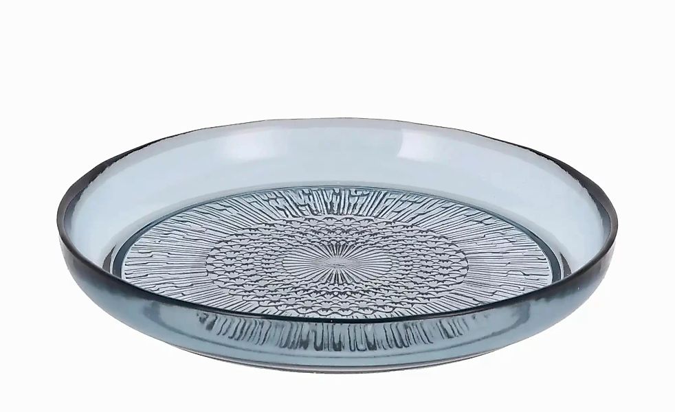 Bitz Dessertteller  Kusintha ¦ blau ¦ Glas ¦ Maße (cm): H: 2  Ø: 18 Geschir günstig online kaufen