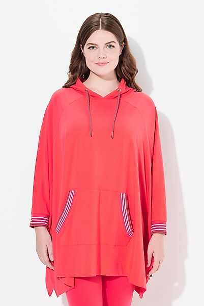 Ulla Popken Sweatjacke Loungwear-Poncho oversized Kapuze günstig online kaufen
