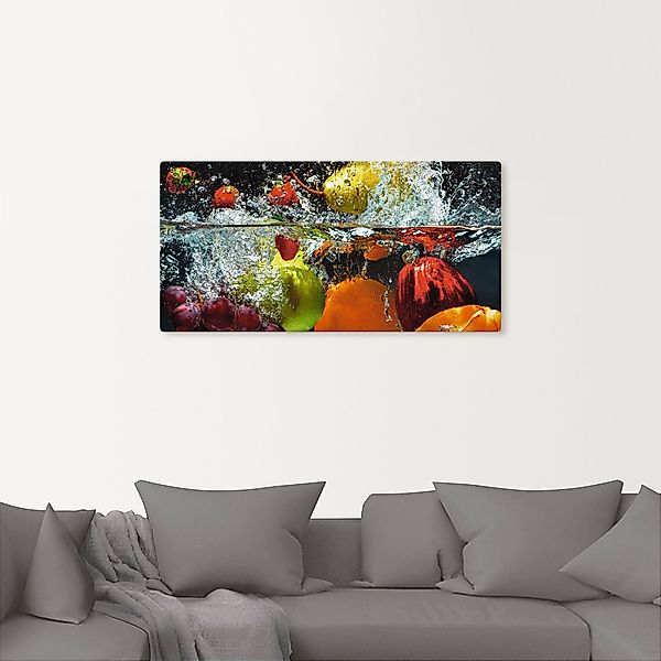 Artland Wandbild Spritzendes Obst auf dem günstig online kaufen