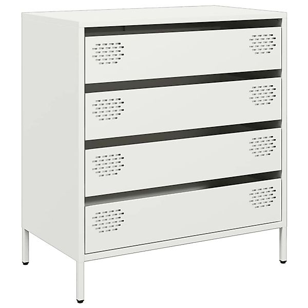 vidaXL Sideboard Weiß 68x39x73,5 cm Kaltgewalzter Stahl 851291 günstig online kaufen