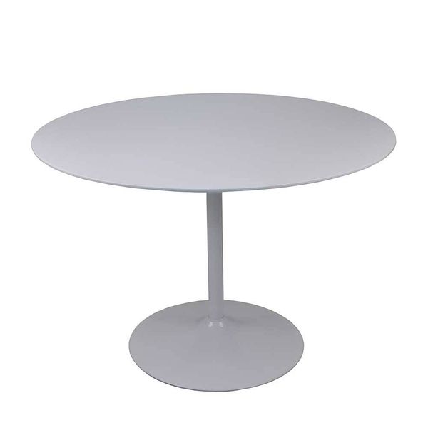 Runder Bistrotisch in Weiß Hochglanz 75 cm hoch günstig online kaufen